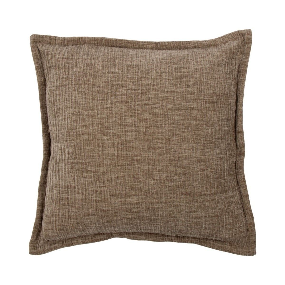 Polštář z mačkaného sametu Crinkled velvet taupe – 45*45*6 cm