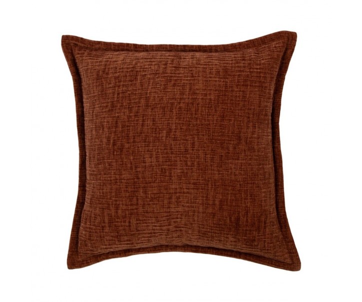 Polštář z mačkaného sametu Crinkled velvet rust – 45*45*6 cm Mars & More 