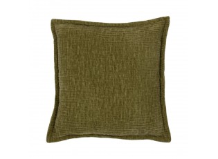 Polštář z mačkaného sametu Crinkled velvet green – 45*45*6 cm
