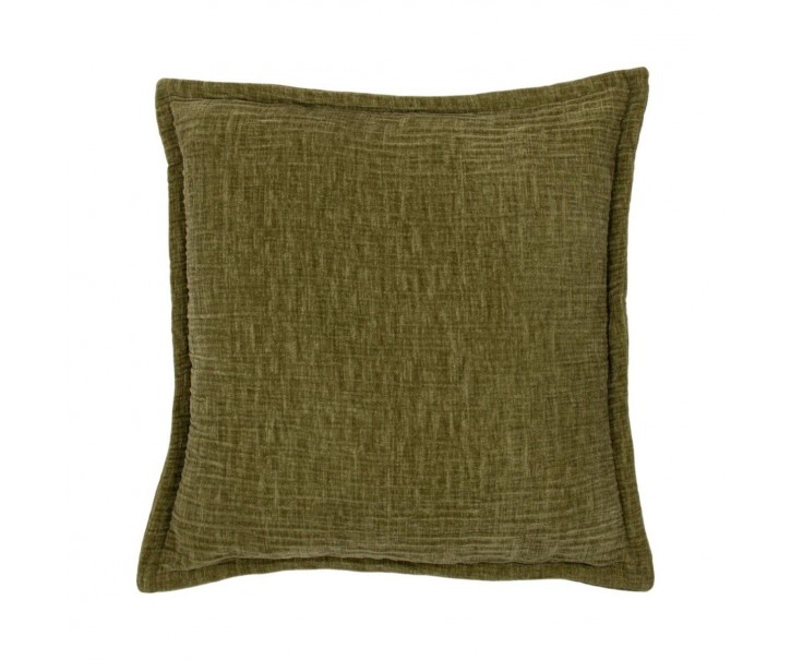 Polštář z mačkaného sametu Crinkled velvet green – 45*45*6 cm Mars & More 
