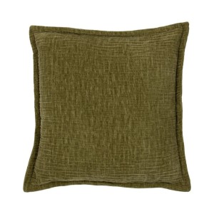 Polštář z mačkaného sametu Crinkled velvet green – 45*45*6 cm
