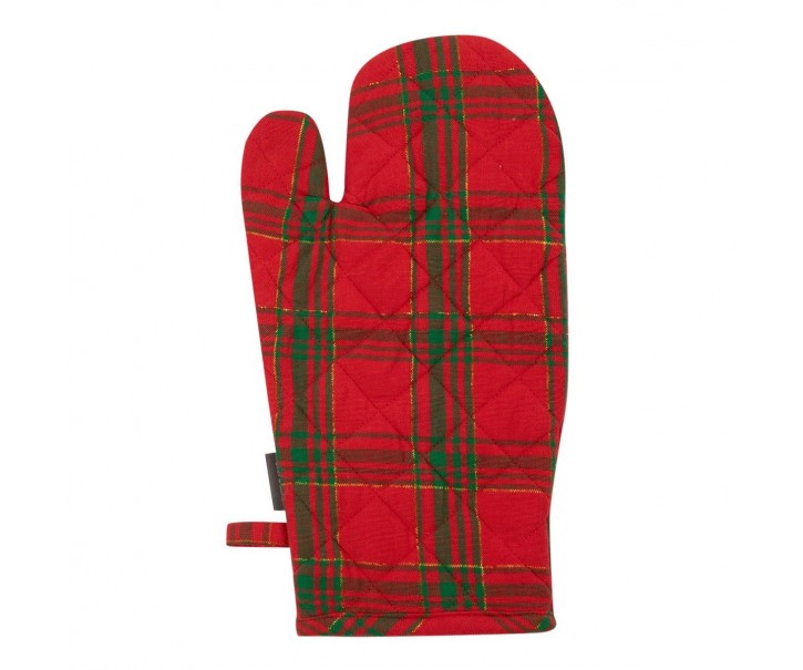 Červeno-zelená vánoční chňapka rukavice Wonder Christmas – 33*18*2,6 cm Mars & More 