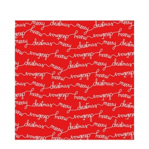 Červené papírové vánoční ubrousky Merry Christmas – 33*33 cm (20ks)