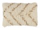 Krémový smyčkový polštář se zlatými flitry Pearl – 40*60*20 cm J-Line by Jolipa