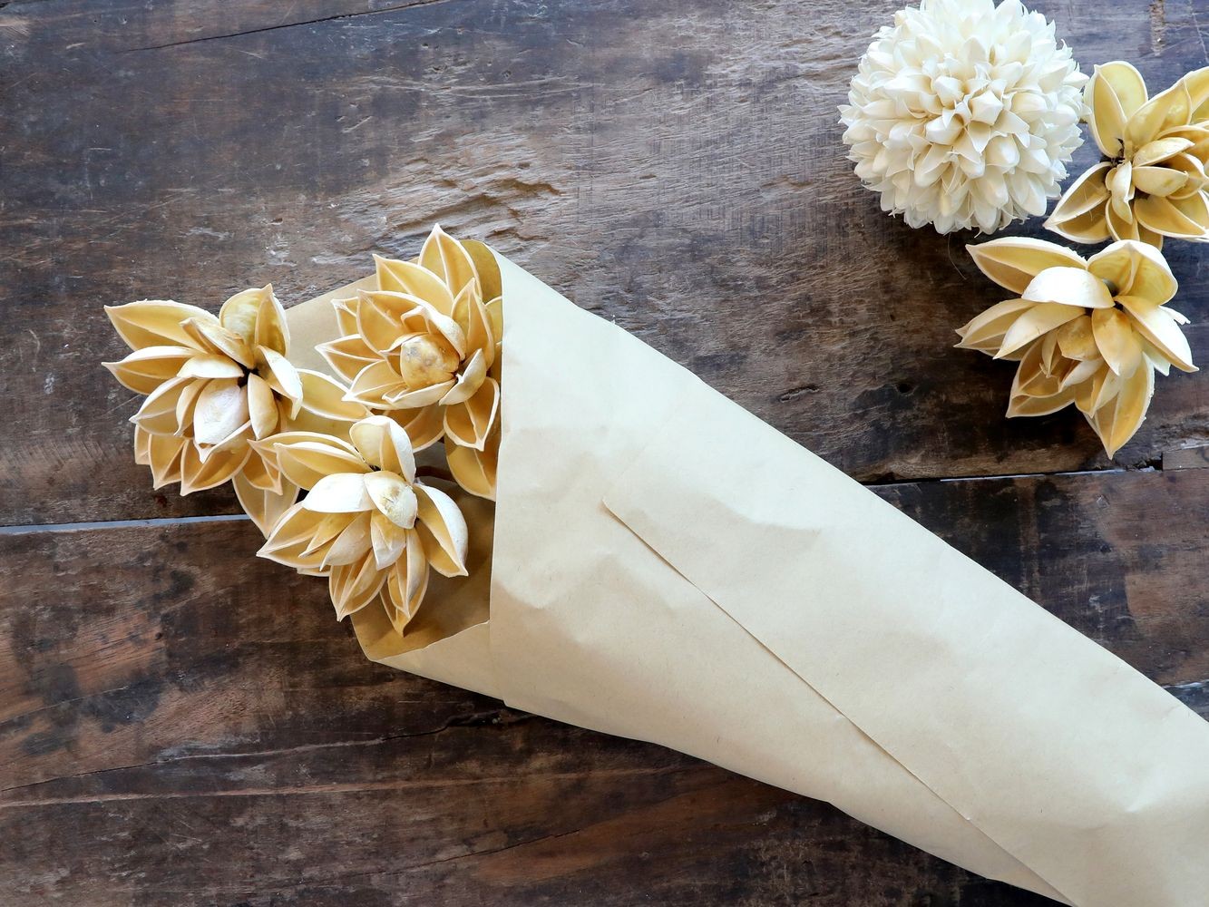 Sada sušených béžových květin jiřinka Fleur Dahlia – 55 cm / 3ks Chic Antique Sada sušených béžových květin jiřinka Fleur Dahlia – 55 cm / 3ks Chic Antique
