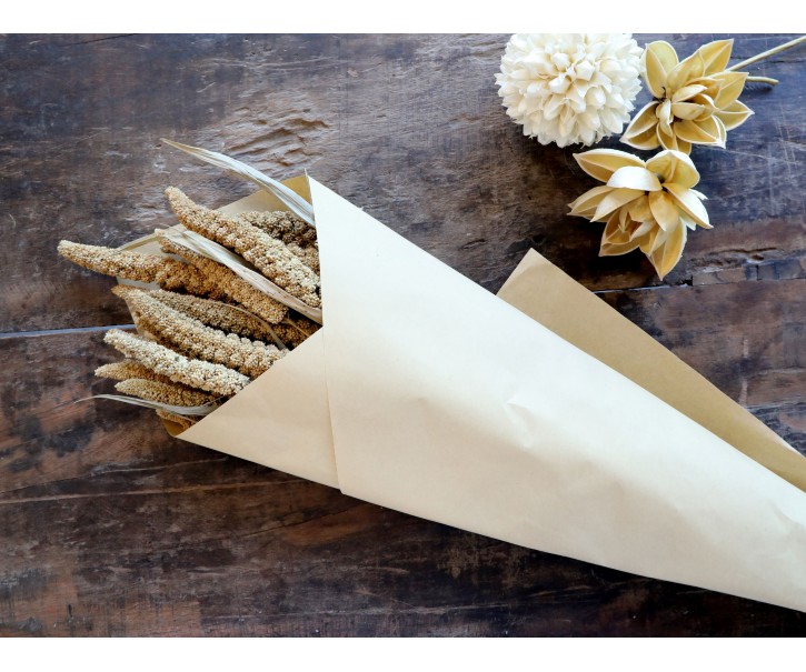 Sada sušených hnědých květin Fleur Seterea – 75 cm Chic Antique