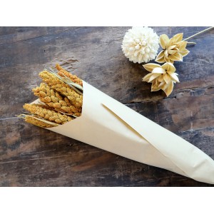 Sada sušených květů Seterea Fleur v přírodní hnědé barvě – 75 cm