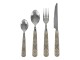 Sada 4ks příborů Linas French grey s ornamentálním motivem – 22 cm Chic Antique