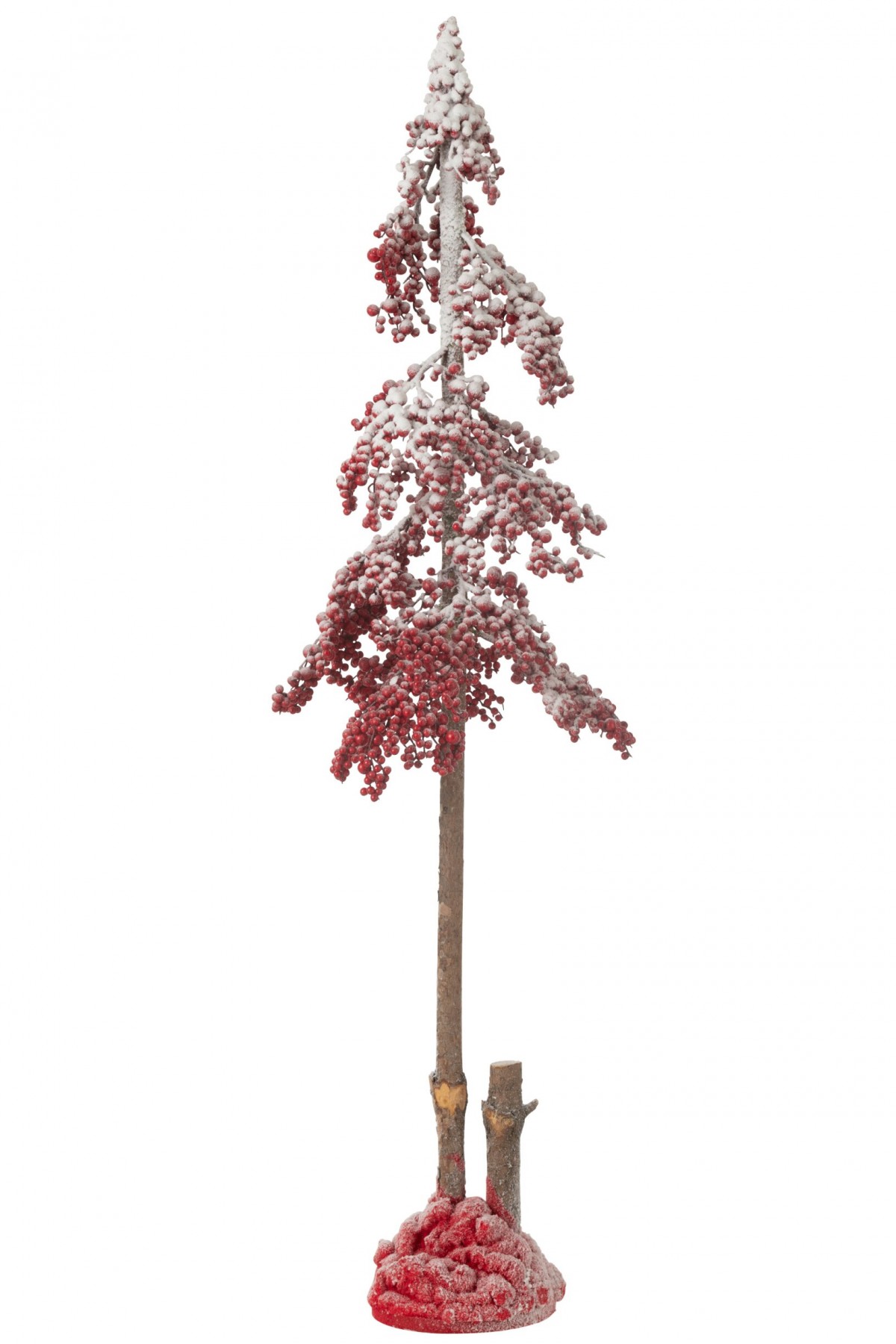 Vánoční dekorace zasněžený stromek s červenými bobulemi Berries XL – 30*30*135 cm