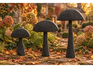 Veliká dřevěná houba Mushroom Wood Granitti L – 38*38*60 cm
