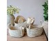 3ks oválný úložný koš z mořské trávy Loani - 48*33*24/ 40*27*21/ 32*22*19 cm Chic Antique