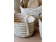 3ks oválný úložný koš z mořské trávy Loani - 48*33*24/ 40*27*21/ 32*22*19 cm Chic Antique