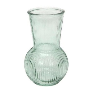 Zelená vroubkovaná skleněná váza Tilly Belly – Ø 11*18 cm