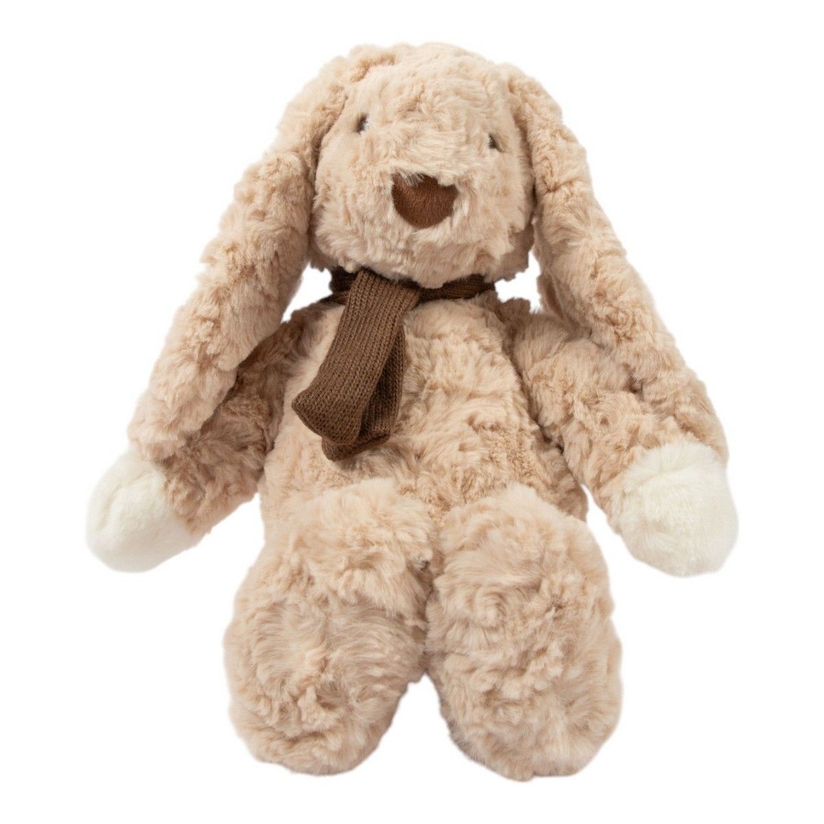 Plyšový béžový zajíc se šálou Cuddly Bunny Jojo – 30 cm