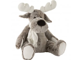 Veliký šedý plyšový los se šálou Cuddly Toy Elk – 36*31*40 cm