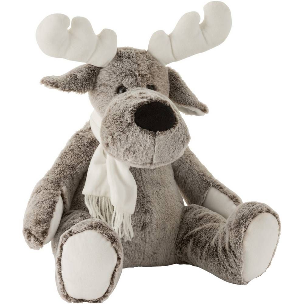 Veliký šedý plyšový los se šálou Cuddly Toy Elk – 36*31*40 cm