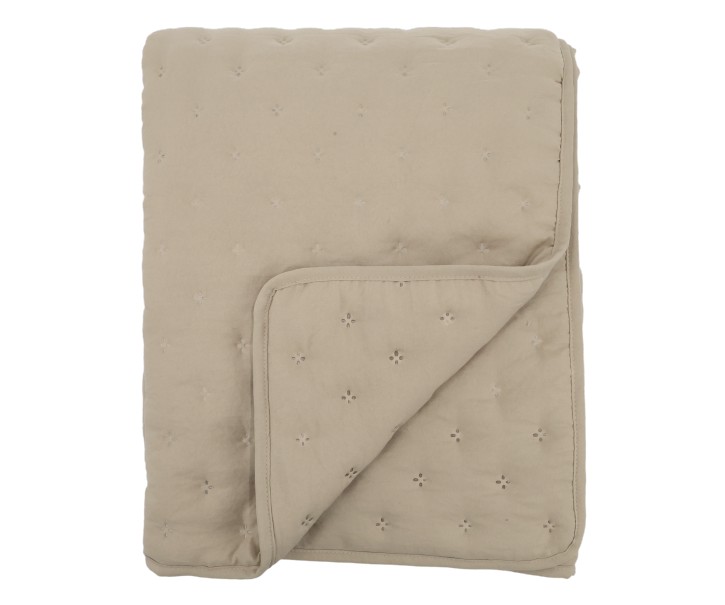 Měkká béžová prošívaná deka / přehoz Aix Soft – 180*130 cm Chic Antique