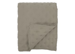 Měkká taupe prošívaná deka / přehoz Aix Soft – 180*130 cm