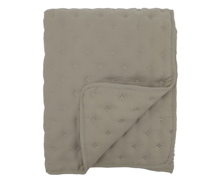 Měkká taupe prošívaná deka / přehoz Aix Soft – 180*130 cmm Chic Antique