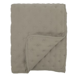 Měkká taupe prošívaná deka / přehoz Aix Soft – 180*130 cm