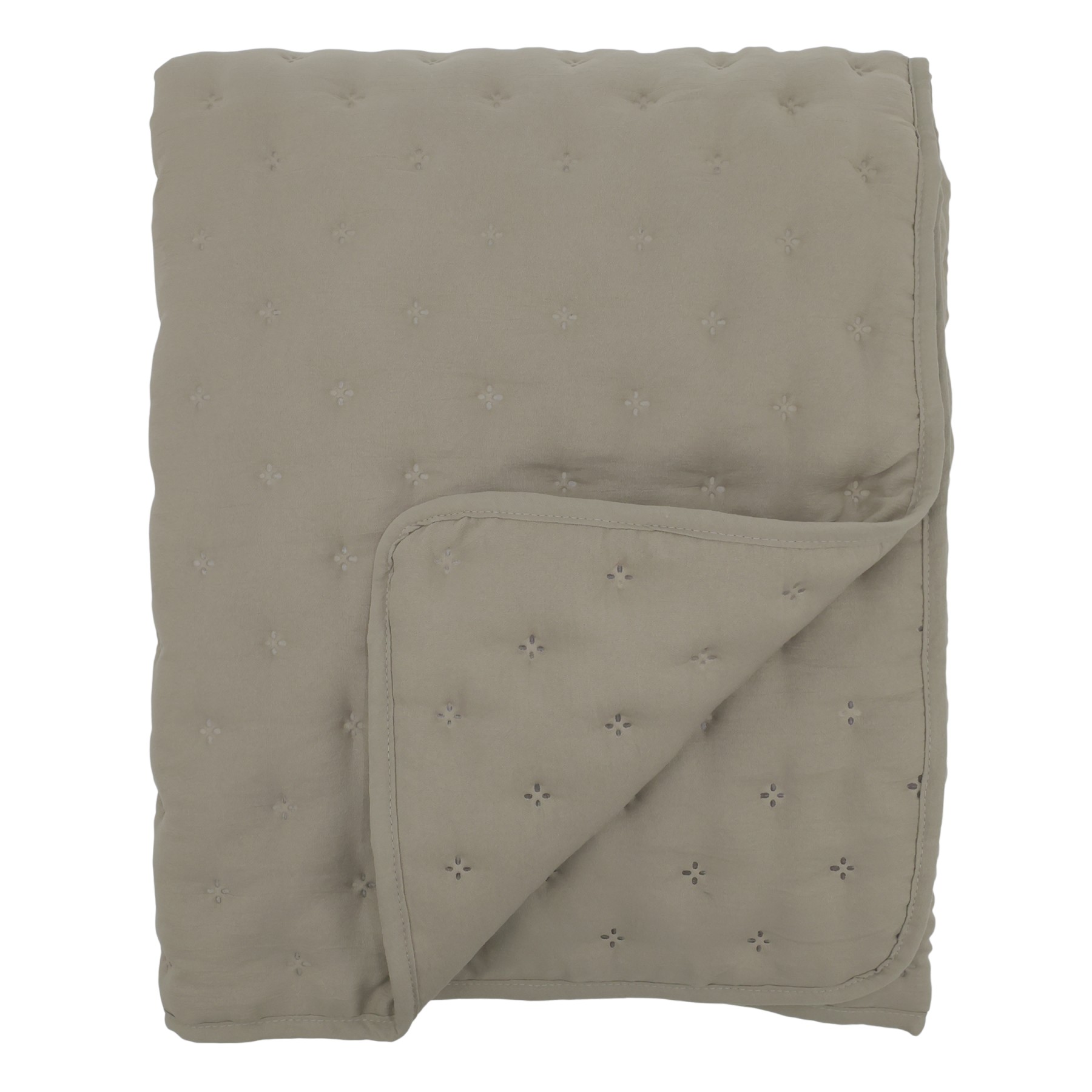 Měkká taupe prošívaná deka / přehoz Aix Soft – 180*130 cm