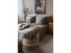 Měkká taupe prošívaná deka / přehoz Aix Soft – 180*130 cmm Chic Antique