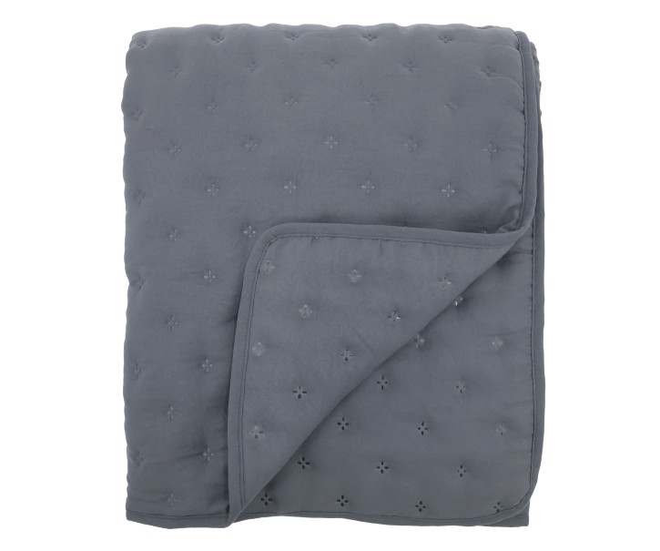 Měkká šedá prošívaná deka / přehoz Aix Soft – 180*130 cm Chic Antique
