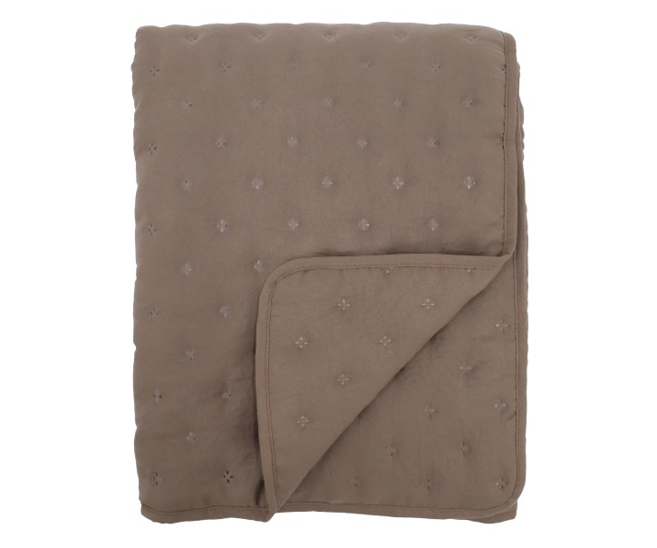 Měkká hnědá prošívaná deka / přehoz Aix Soft – 180*130 cm Chic Antique