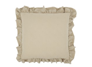 Béžový povlak na polštář s volánkovým okrajem Aix Soft – 50*50 cm