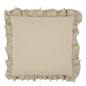 Béžový povlak na polštář s volánkovým okrajem Aix Soft – 50*50 cm