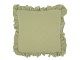 Polštářový navlékací povlak Aix Soft se zeleným volánovým lemem z polyesteru – 50*50 cm Chic Antique