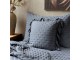 Povlak na polštář Aix Soft modrý s volánkovým lemem z polyesteru – 50*50 cm Chic Antique
