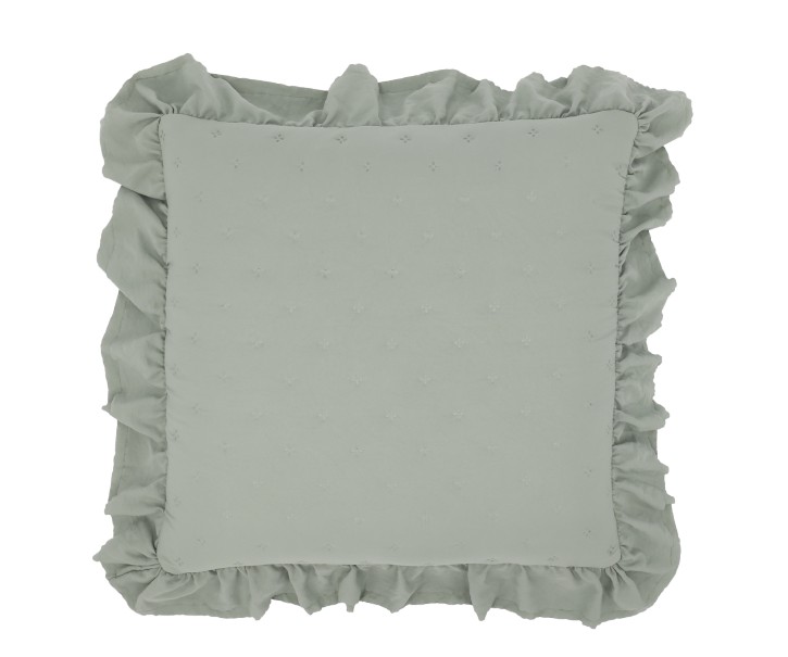 Jemně opálový povlak na polštář s volánkovým okrajem Aix Soft – 50*50 cm Chic Antique
