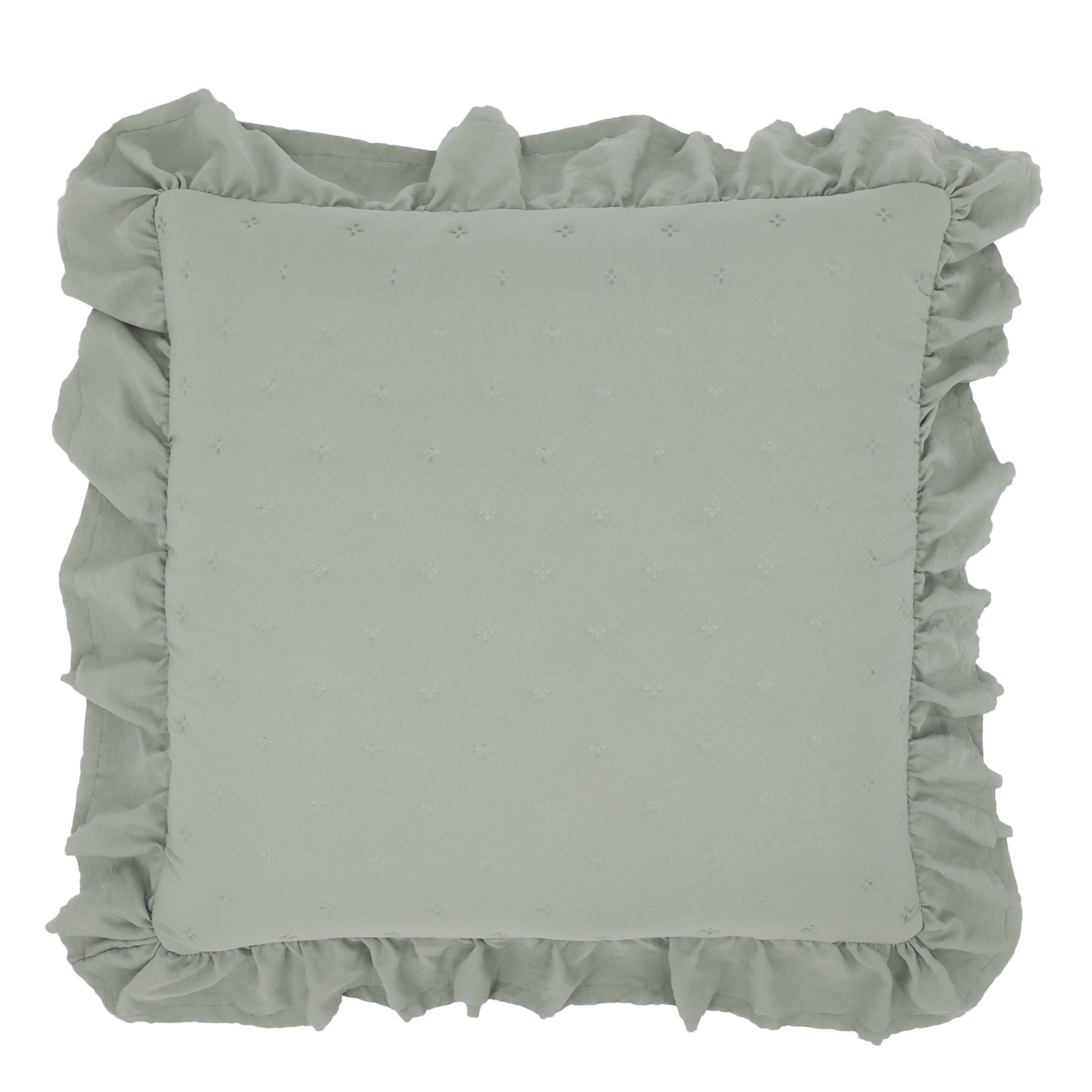 Jemně opálový povlak na polštář s volánkovým okrajem Aix Soft – 50*50 cm