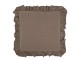 Polštářový povlak Aix Soft s volánkem hnědý a přírodní polyester – 50*50 cm Chic Antique