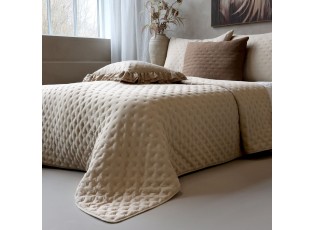 Měkký béžový prošívaný přehoz Aix Soft na dvoulůžko – 260*240 cm