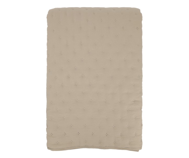 Prošívaný přehoz Aix Soft v přírodní barvě z polyesteru – 260*240 cm Chic Antique