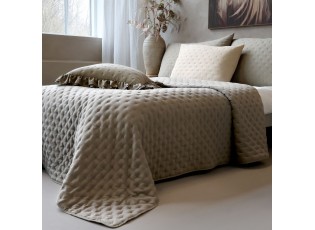 Měkký taupe prošívaný přehoz Aix Soft na dvoulůžko – 260*240 cm