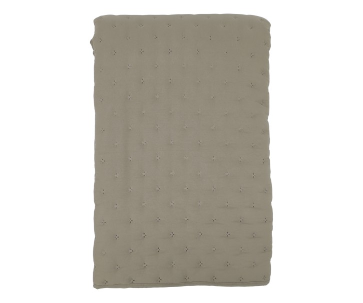 Měkký taupe prošívaný přehoz Aix Soft na dvoulůžko – 260*240 cm Chic Antique