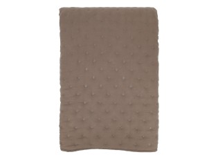 Měkký hnědý prošívaný přehoz Aix Soft na dvoulůžko – 260*240 cm