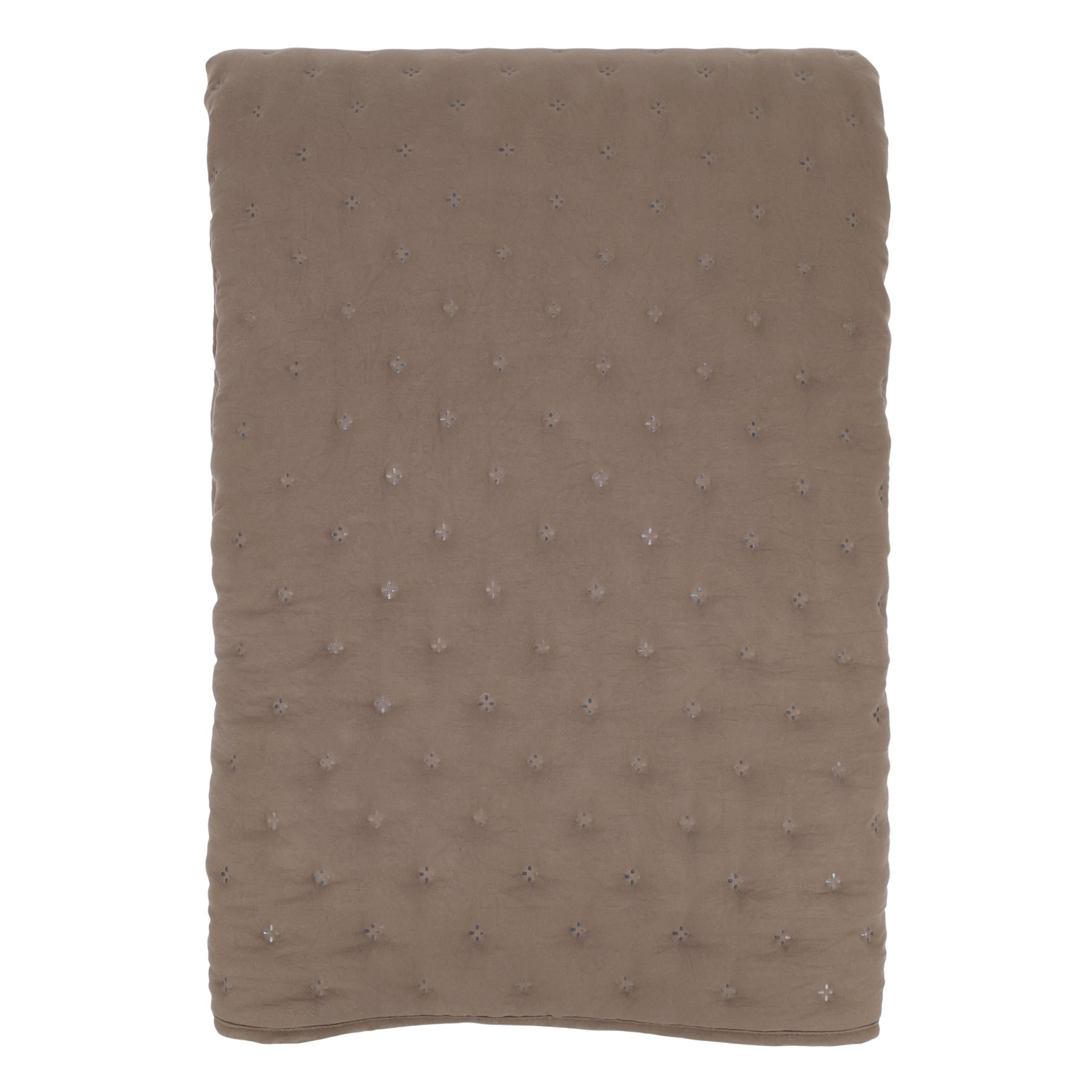 Měkký hnědý prošívaný přehoz Aix Soft na dvoulůžko – 260*240 cm
