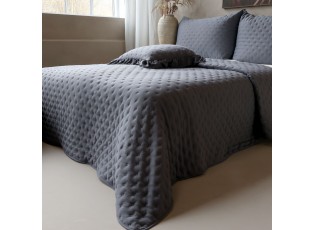 Měkký šedý prošívaný přehoz Aix Soft na dvoulůžko – 260*240 cm