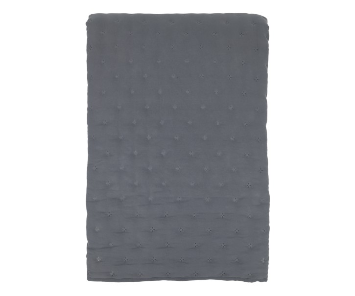 Měkký šedý prošívaný přehoz Aix Soft na dvoulůžko – 260*240 cm Chic Antique