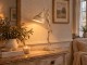 Stolní béžová vintage kovová lampa Thècle - 35*19*62 cm Clayre & Eef