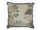 Povlak na polštář Aix s botanickým motivem a třásněmi – 50*50 cm Chic Antique