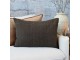 Povlak na polštář s opraným vzhledem Aix Vintage Mocca – 60*40 cm Chic Antique