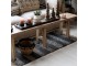 Běhoun s černobílým vzorem z bavlny a juty – 150*70 cm Chic Antique