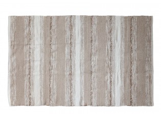 Bavlněný koberec s hnědo-béžovým vzorem – 180*120 cm
