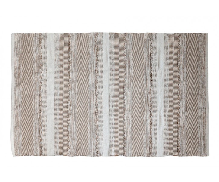 Bavlněný koberec s hnědo-béžovým vzorem – 180*120 cm Chic Antique