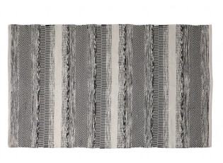 Bavlněný koberec s černobílým vzorem – 180*120 cm